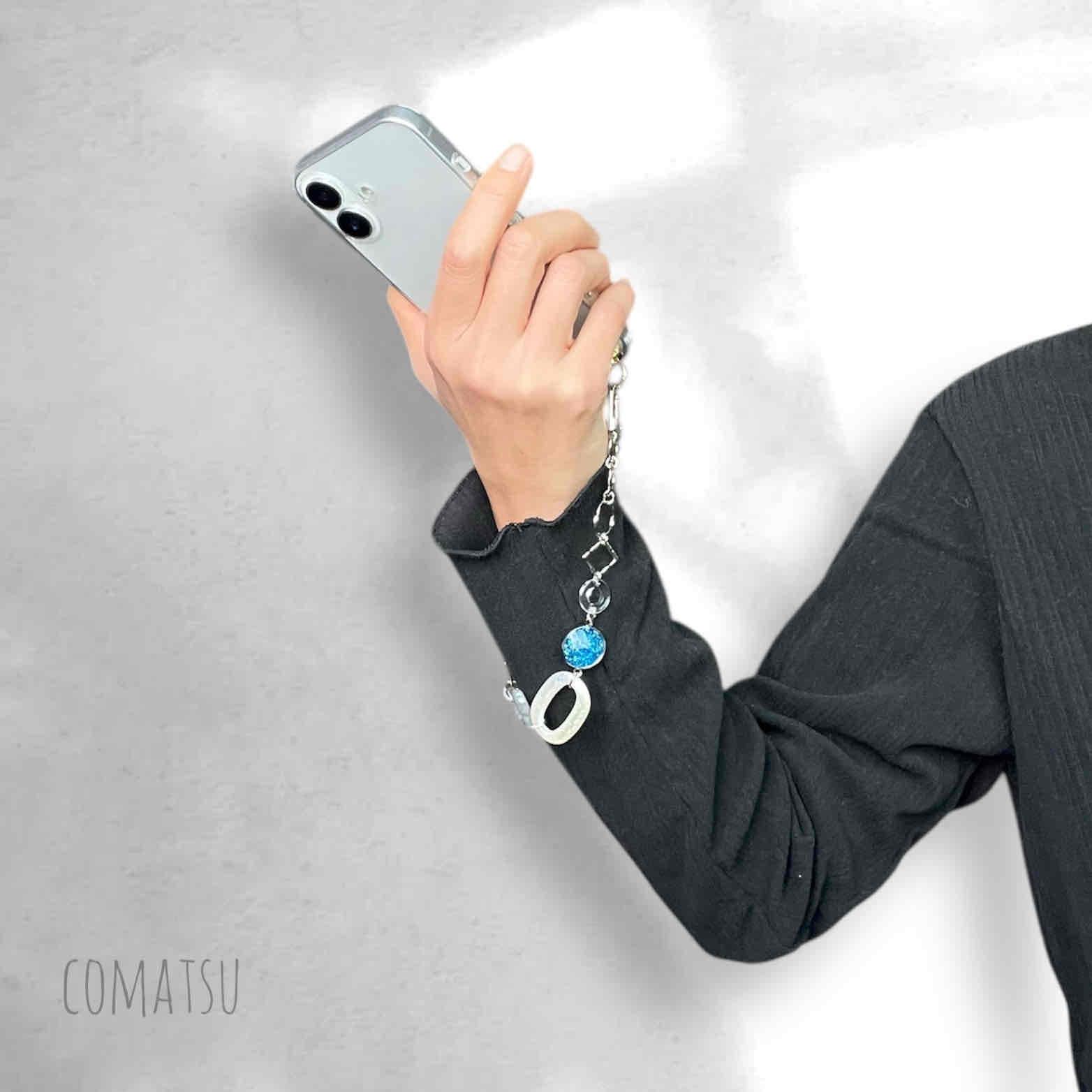 MODEsilver△〇☐ ハンドストラップ スマホケース 落下防止 スマホストラップ付きスマホカバー | 10枚目